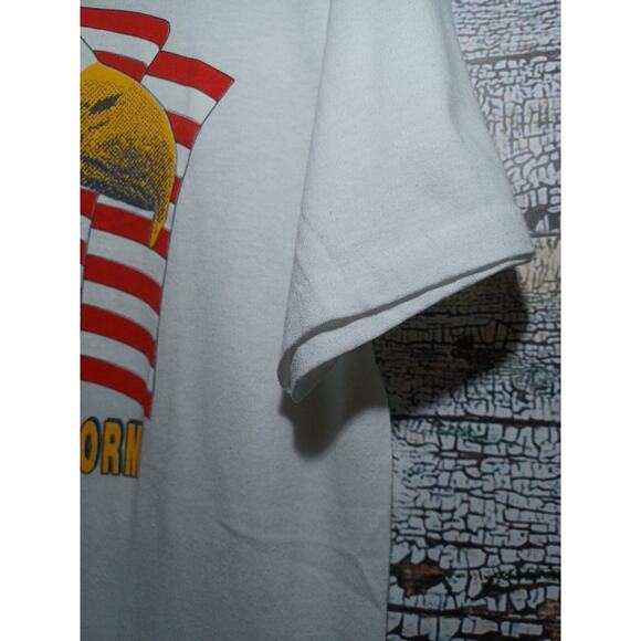 Vintage 90s Single-Stitch T-Shirt Operation DesertStorm Size L White House Tag - Picture 4 of 7